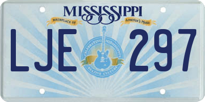 MS license plate LJE297