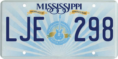 MS license plate LJE298