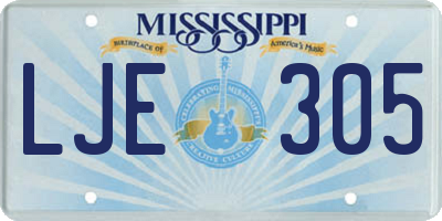 MS license plate LJE305