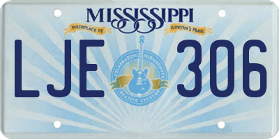 MS license plate LJE306