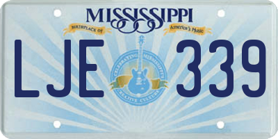 MS license plate LJE339