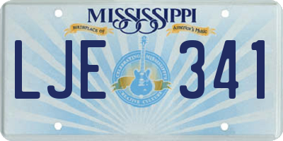 MS license plate LJE341