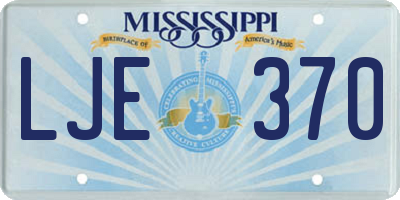 MS license plate LJE370