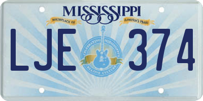MS license plate LJE374