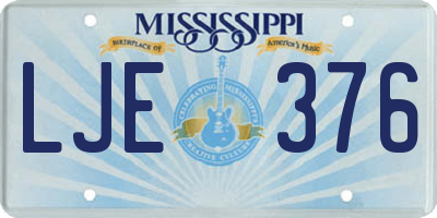 MS license plate LJE376