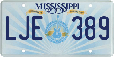 MS license plate LJE389
