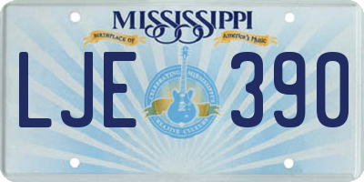 MS license plate LJE390