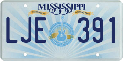 MS license plate LJE391
