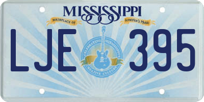 MS license plate LJE395