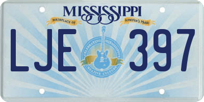MS license plate LJE397