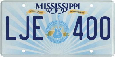 MS license plate LJE400