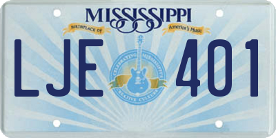 MS license plate LJE401
