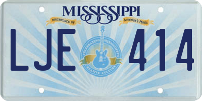 MS license plate LJE414