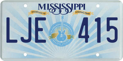MS license plate LJE415
