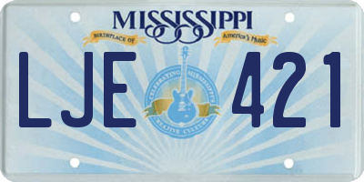 MS license plate LJE421