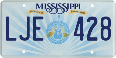MS license plate LJE428