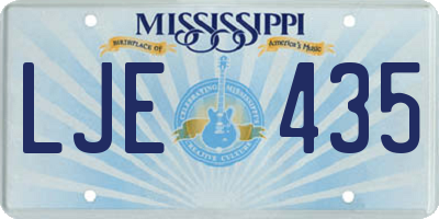 MS license plate LJE435