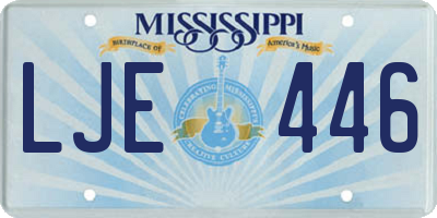 MS license plate LJE446