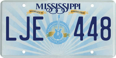 MS license plate LJE448