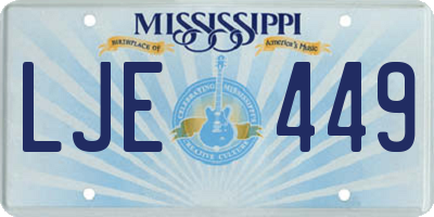 MS license plate LJE449