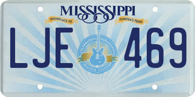 MS license plate LJE469