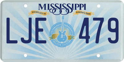 MS license plate LJE479