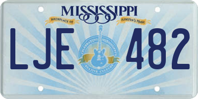 MS license plate LJE482