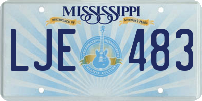 MS license plate LJE483