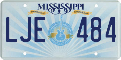 MS license plate LJE484