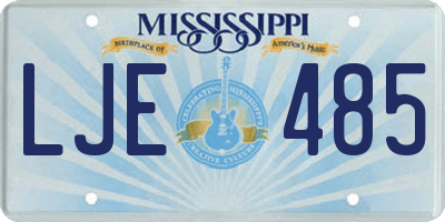 MS license plate LJE485