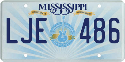 MS license plate LJE486