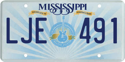MS license plate LJE491