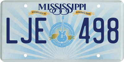 MS license plate LJE498