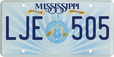 MS license plate LJE505