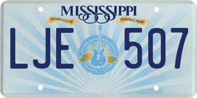 MS license plate LJE507