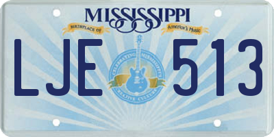 MS license plate LJE513