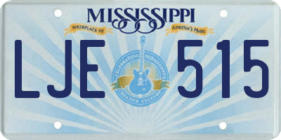 MS license plate LJE515