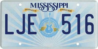 MS license plate LJE516