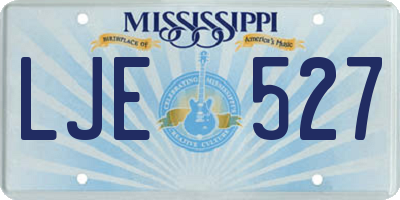 MS license plate LJE527