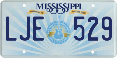 MS license plate LJE529