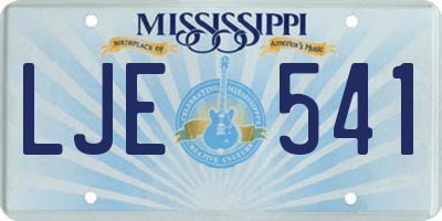 MS license plate LJE541