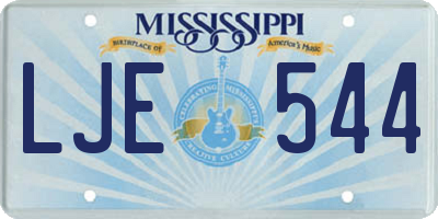 MS license plate LJE544