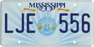 MS license plate LJE556