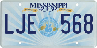 MS license plate LJE568