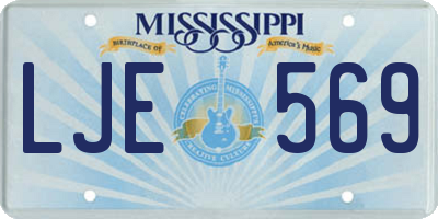 MS license plate LJE569