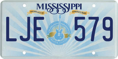 MS license plate LJE579