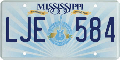 MS license plate LJE584