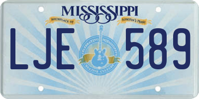 MS license plate LJE589