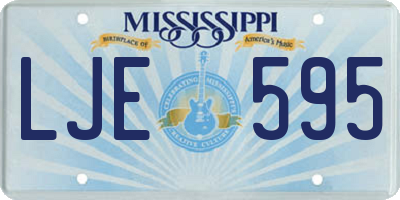 MS license plate LJE595