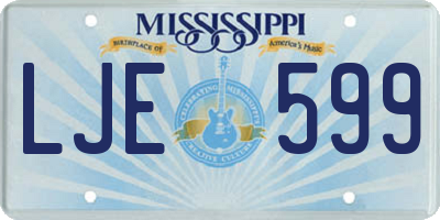 MS license plate LJE599
